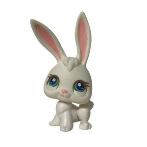 Littlest Pet Shop LPS white bunny rabbit Pet #3 First Generation Hasbro